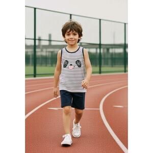 Boys Short Sets Lot Of 7 Each Set Have Different Graphics Size 4T